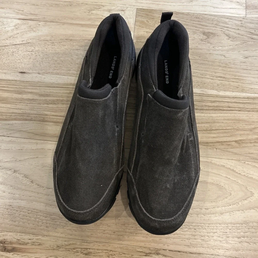 Youth Lands End All Weather Slip On Shoes, Size Youth 6M. Brown. Comfortable